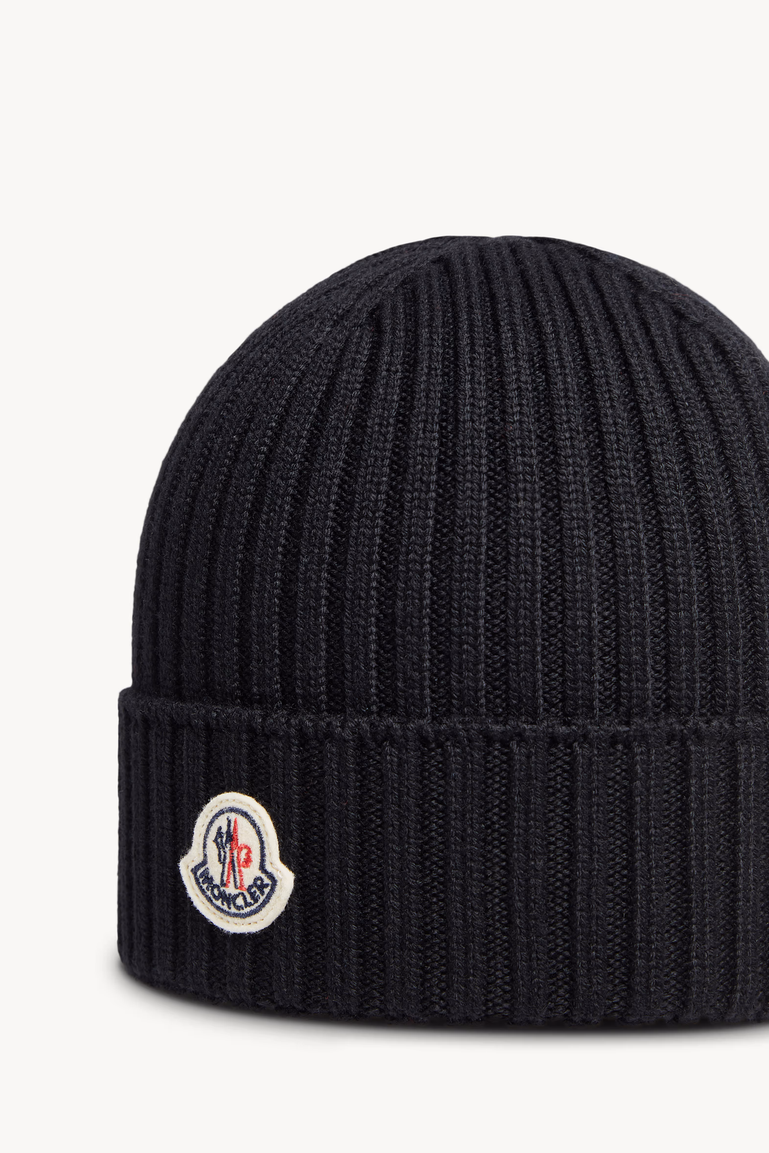Wool Beanie Gender Neutral Black Moncler 3